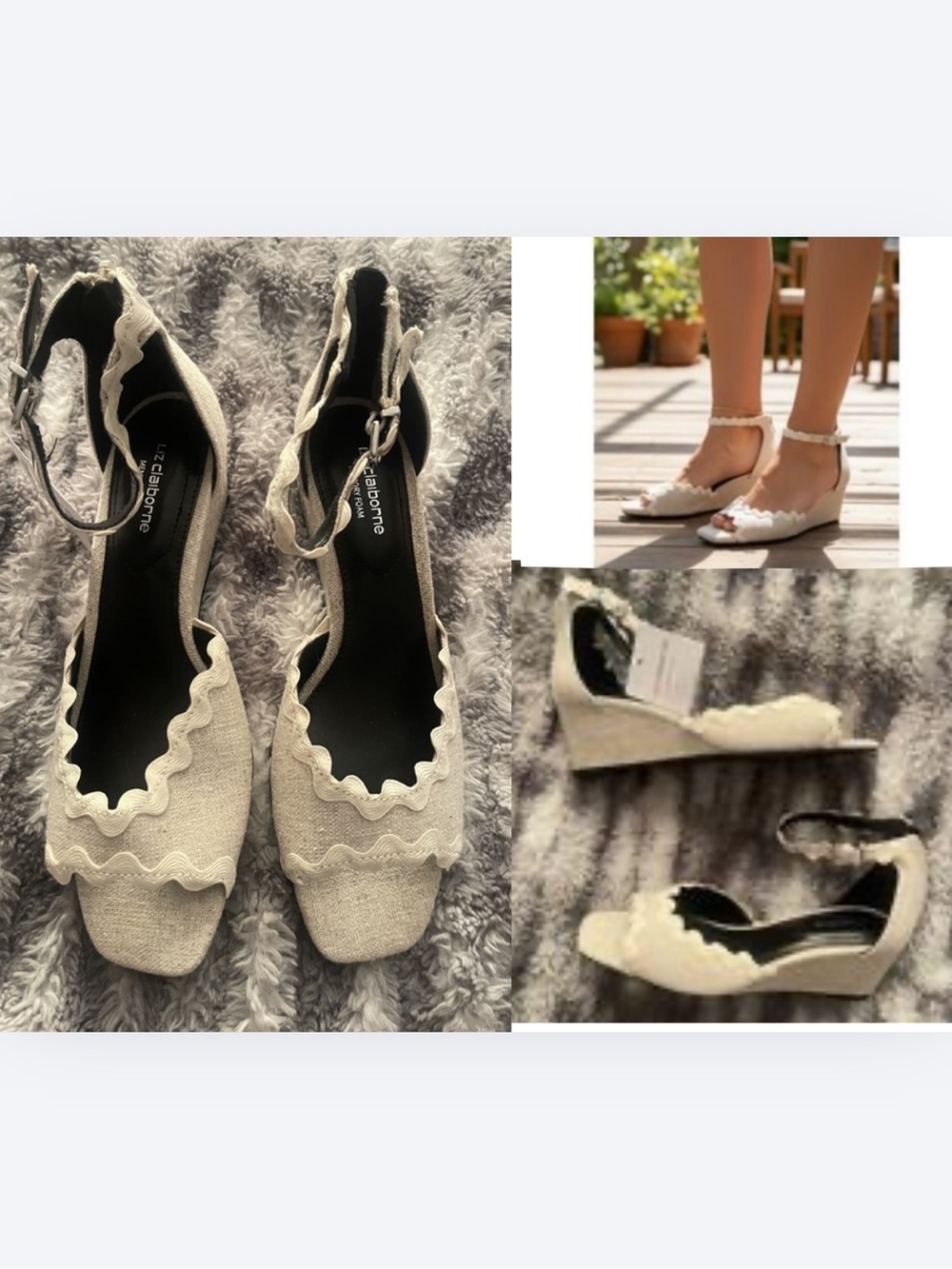 Liz Claiborne Babbler Wedge Sandals.